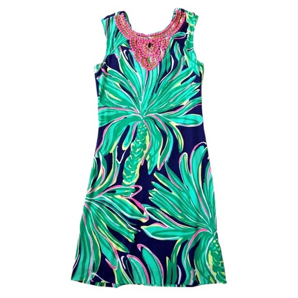 Lilly Pulitzer Bristol Dress Navy Tiger Palm Leaf… - image 4