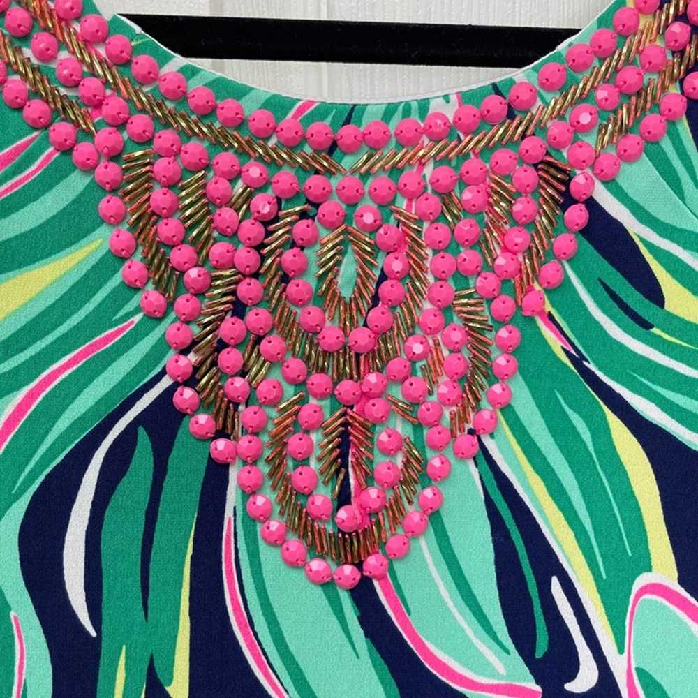 Lilly Pulitzer Bristol Dress Navy Tiger Palm Leaf… - image 7