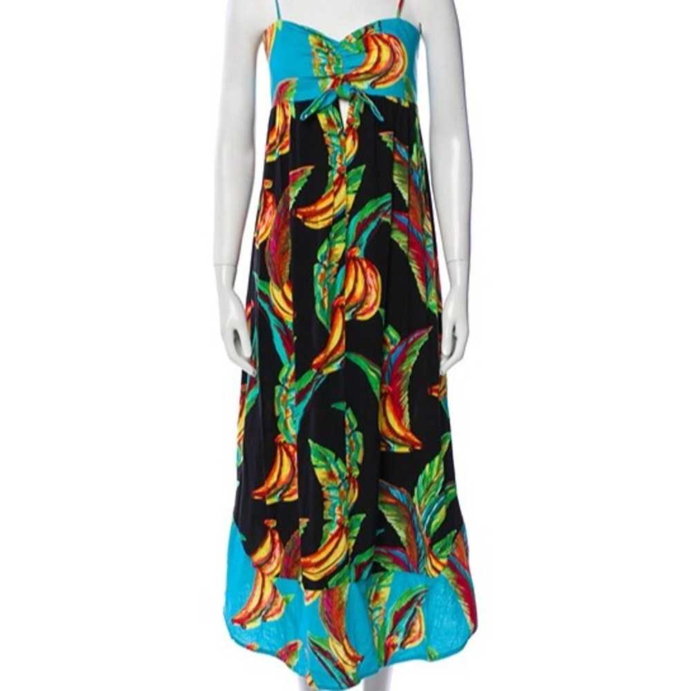 FARM RIO Banana Printed Long Maxi Dress Size: Lar… - image 4