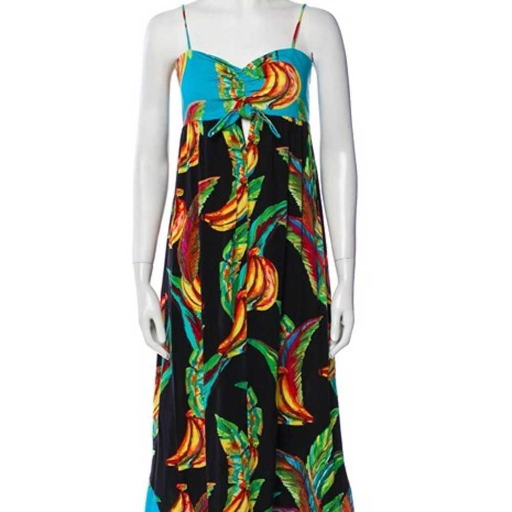 FARM RIO Banana Printed Long Maxi Dress Size: Lar… - image 5