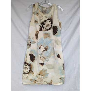 Floral Dress Size M L Watercolor Blooms Organic M… - image 1