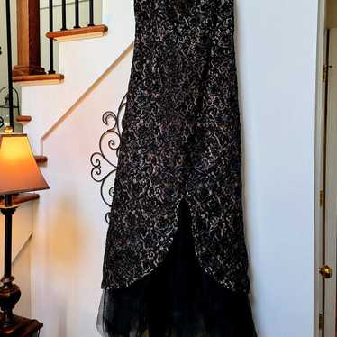 Black lace formal gown