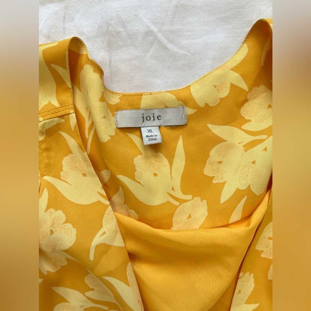 NWOT Joie Amelian yellow floral ruffle wrap party… - image 10