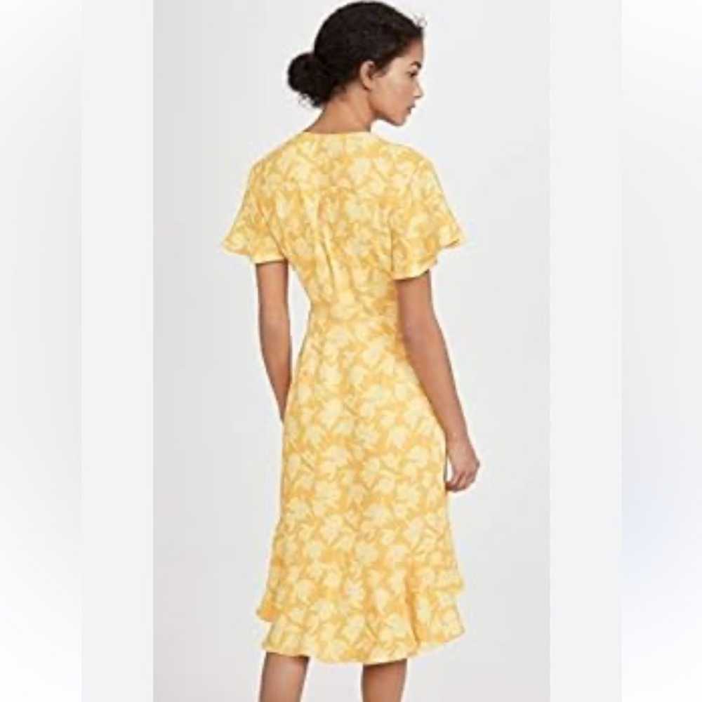 NWOT Joie Amelian yellow floral ruffle wrap party… - image 6