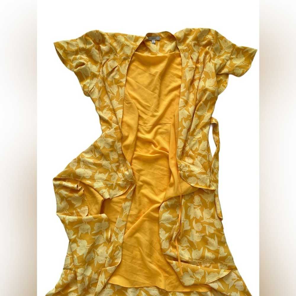 NWOT Joie Amelian yellow floral ruffle wrap party… - image 9