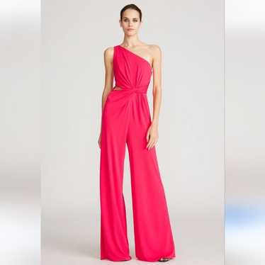 Halston Randi Pink Cutout Jumpsuit Size 16