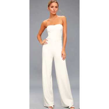 Dress The Population White Strapless Bustier Jumps