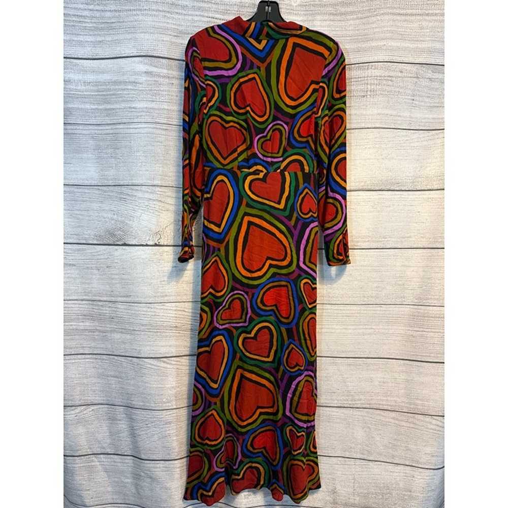 NWOT Farm Rio Rainbow Wild Hearts Maxi Dress Size… - image 4