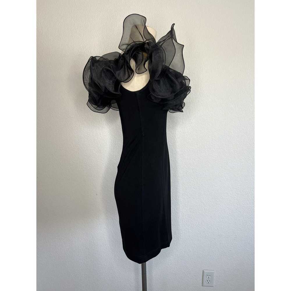 Vintage Lillie Rubin Black Taffeta Off Shoulder S… - image 4