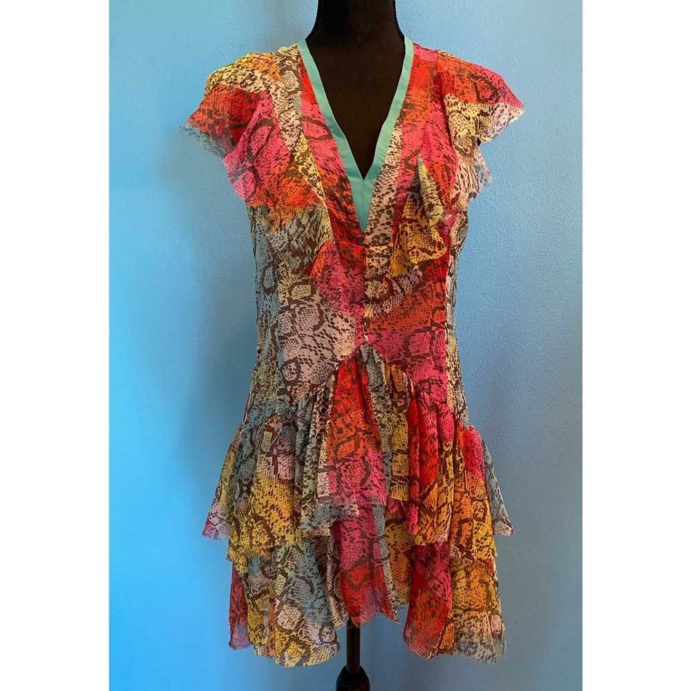 NWOT LE SUPERBE Summer Dress Mini RTL $525 Rainbo… - image 1