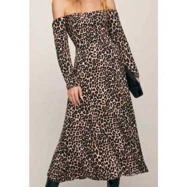 Reformation Ballari Dress in Leopard Print