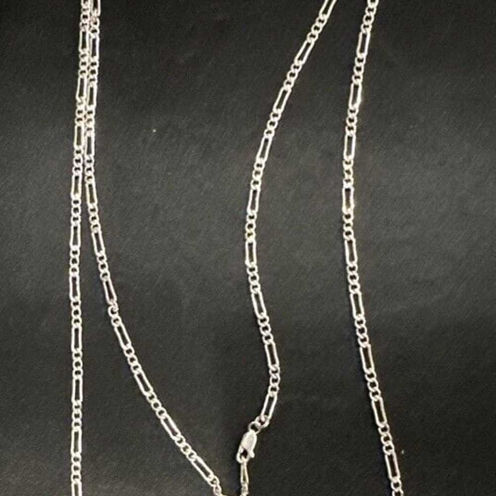 Sterling Silver 40 Inch Figaro Chain - image 2