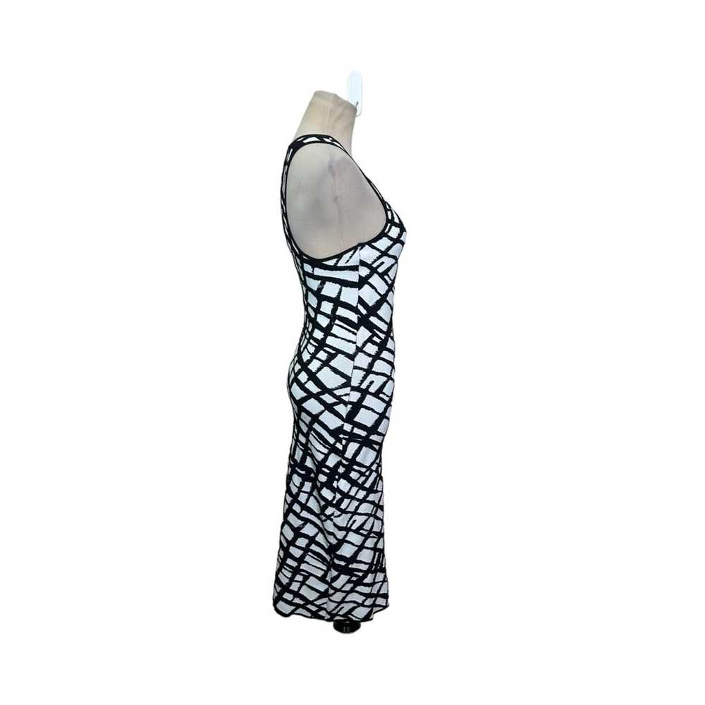 Ronny Kobo Black and White Jacquard Esha Midi Str… - image 6