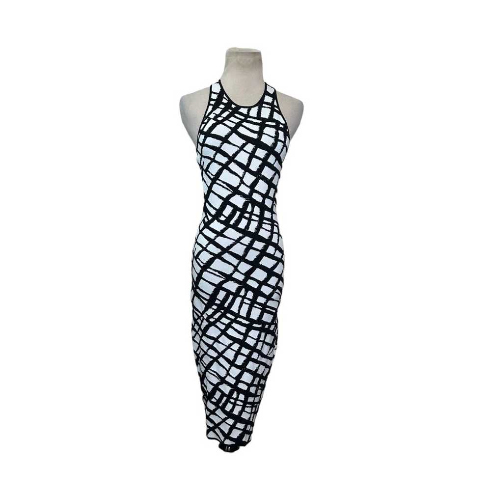 Ronny Kobo Black and White Jacquard Esha Midi Str… - image 7