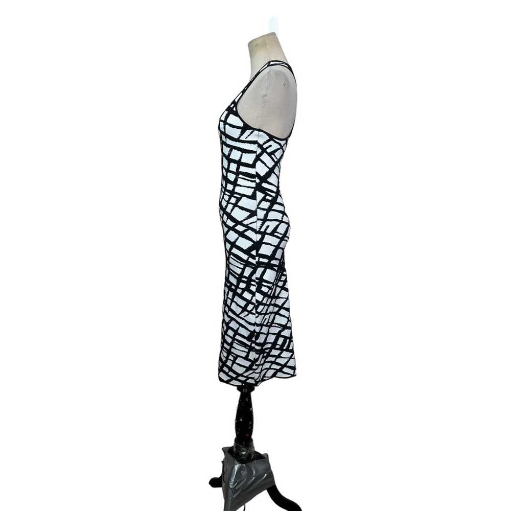 Ronny Kobo Black and White Jacquard Esha Midi Str… - image 8