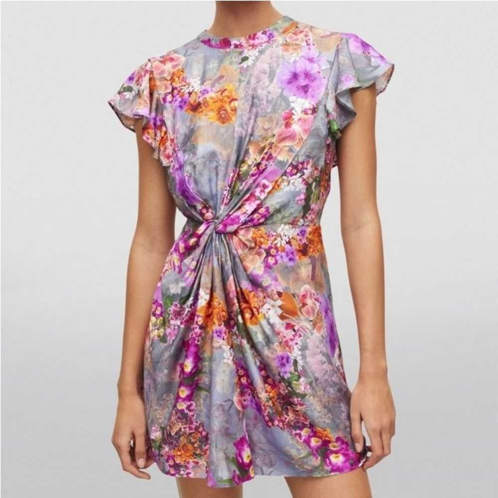 AllSaints Jemille Lucia Dress Peace Pink Floral T… - image 1