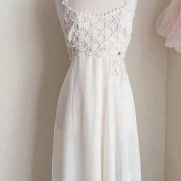 Beautiful Coquette White Vintage Gown