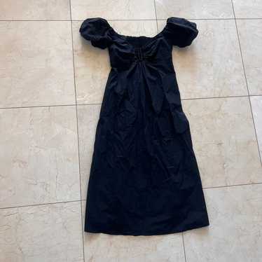 A.L.C. Black Off Shoulder Midi Dress $495 Sz 4 - image 1