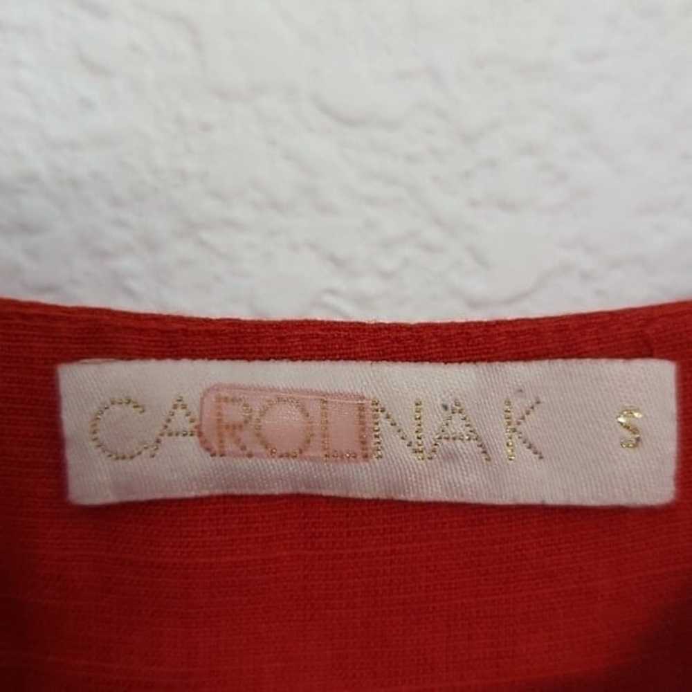 Carolina K Kuna Embroidered A-Line Midi Dress Red… - image 10