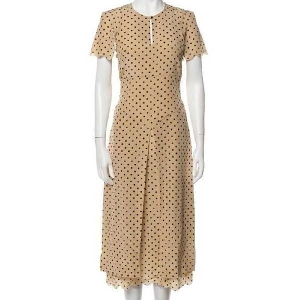 Giulietta New York Tan polka dot short sleeve 100… - image 4