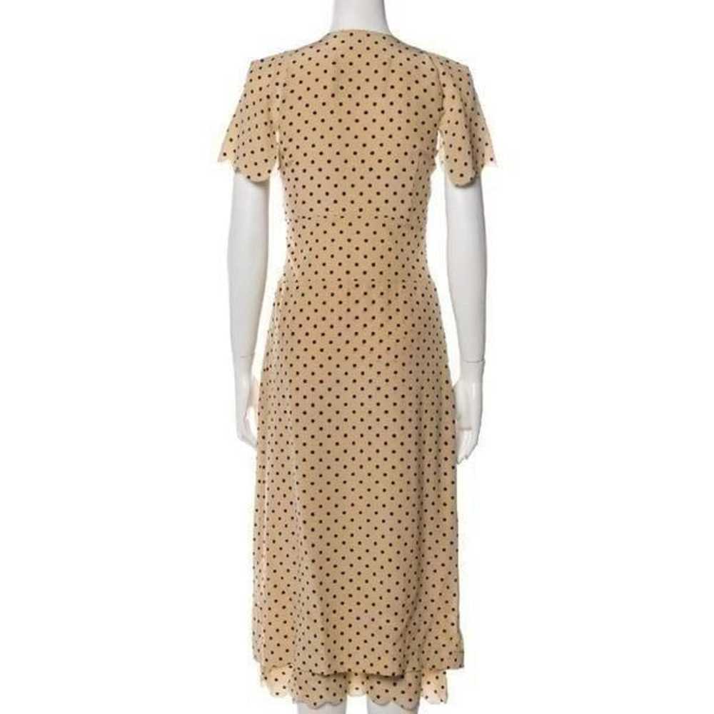 Giulietta New York Tan polka dot short sleeve 100… - image 5