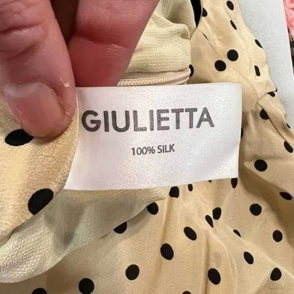 Giulietta New York Tan polka dot short sleeve 100… - image 8