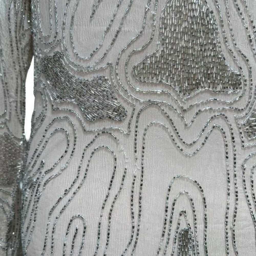 Vintage 100% Silk Swee Lo Hand Beaded Art Deco Mi… - image 6