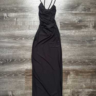 Semi Formal Black Floor Length Dress