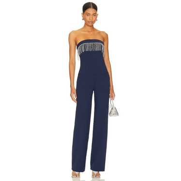 Camila Coelho Indigo Strapless Rhinestone Fringe J