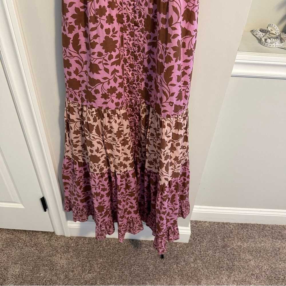 Boden Pink Purple Floral Cotton Maxi Dress 6 - image 7