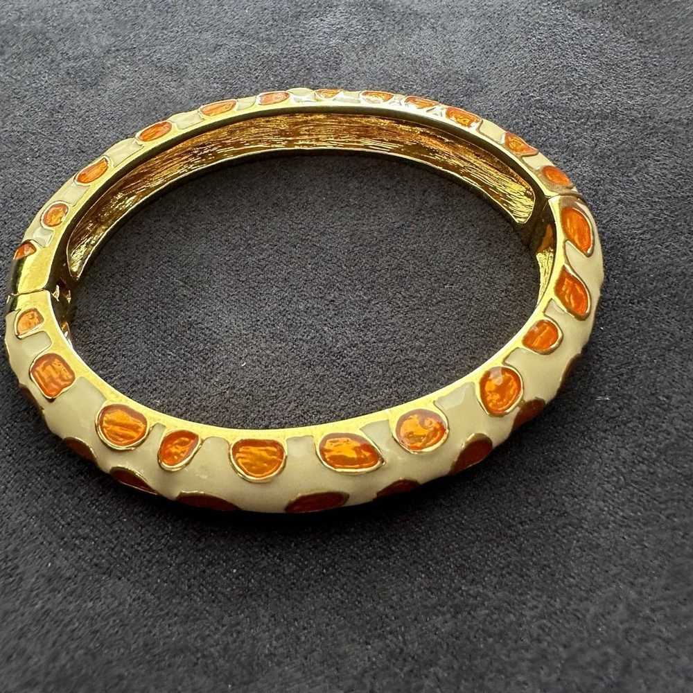 Kenneth Jay Lane Bangle Bracelet Leopard - image 1