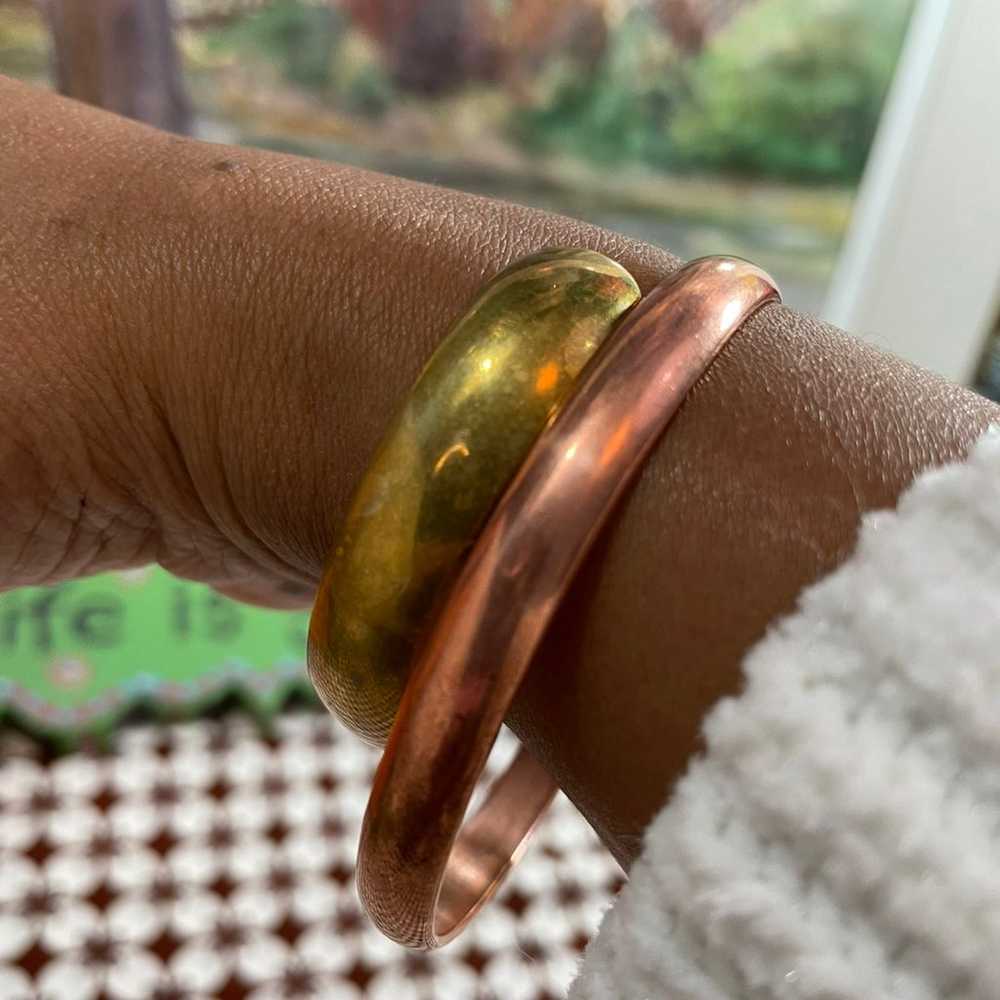 Vintage Brass and copper bracelets - image 6