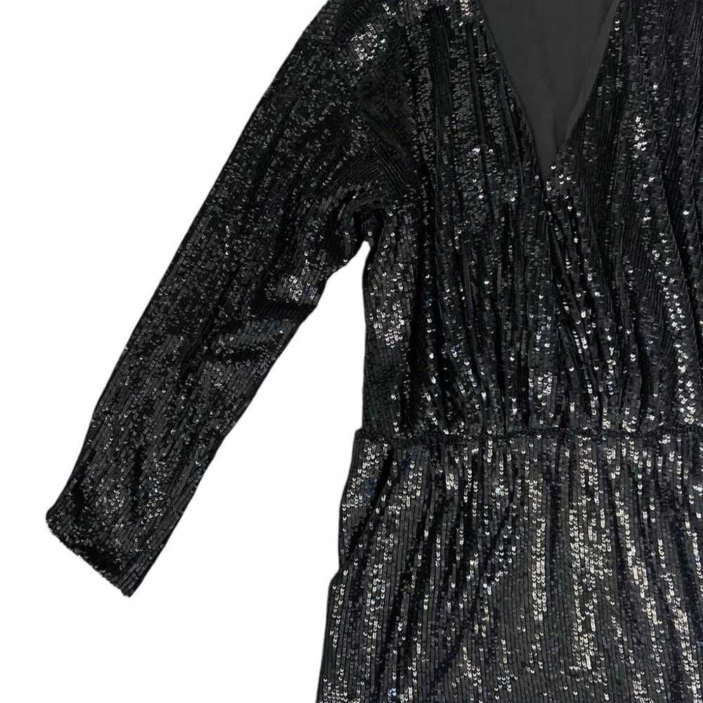 Anine Bing Elena Black Sequin Mini Dress Large Si… - image 5