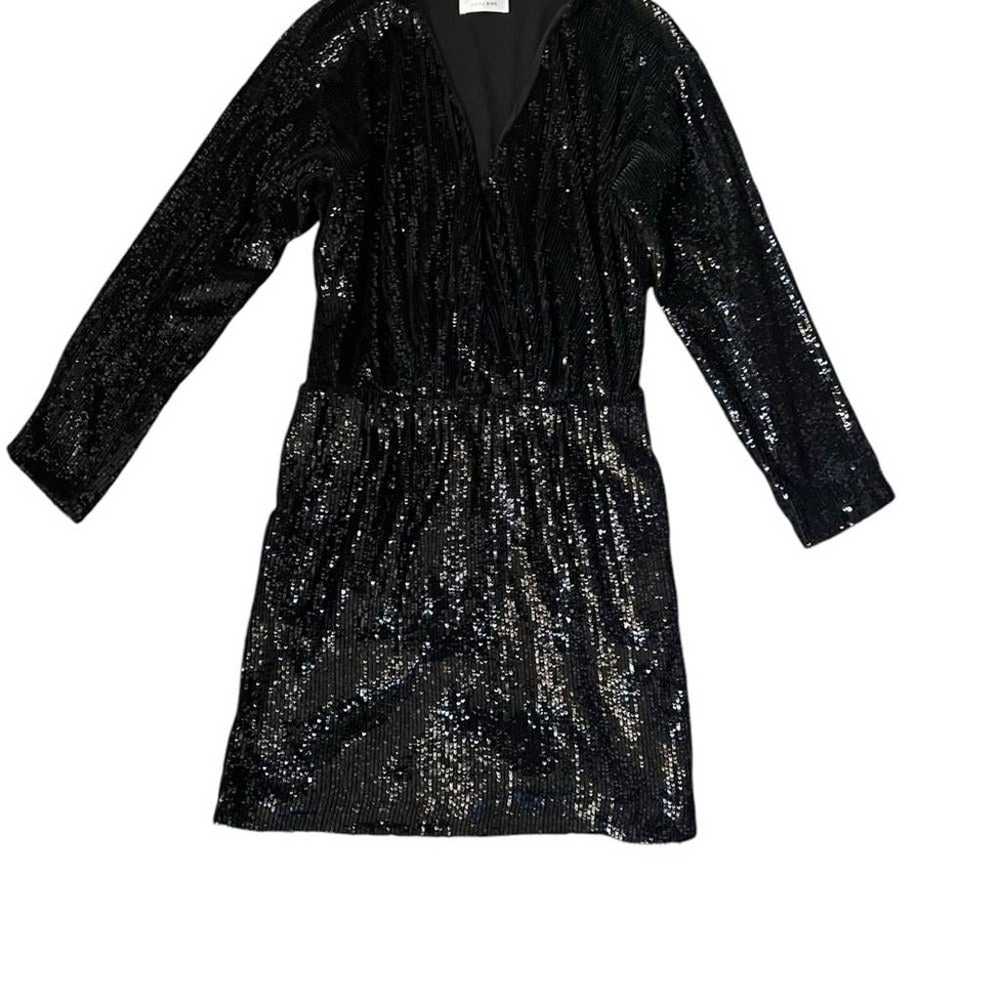 Anine Bing Elena Black Sequin Mini Dress Large Si… - image 7