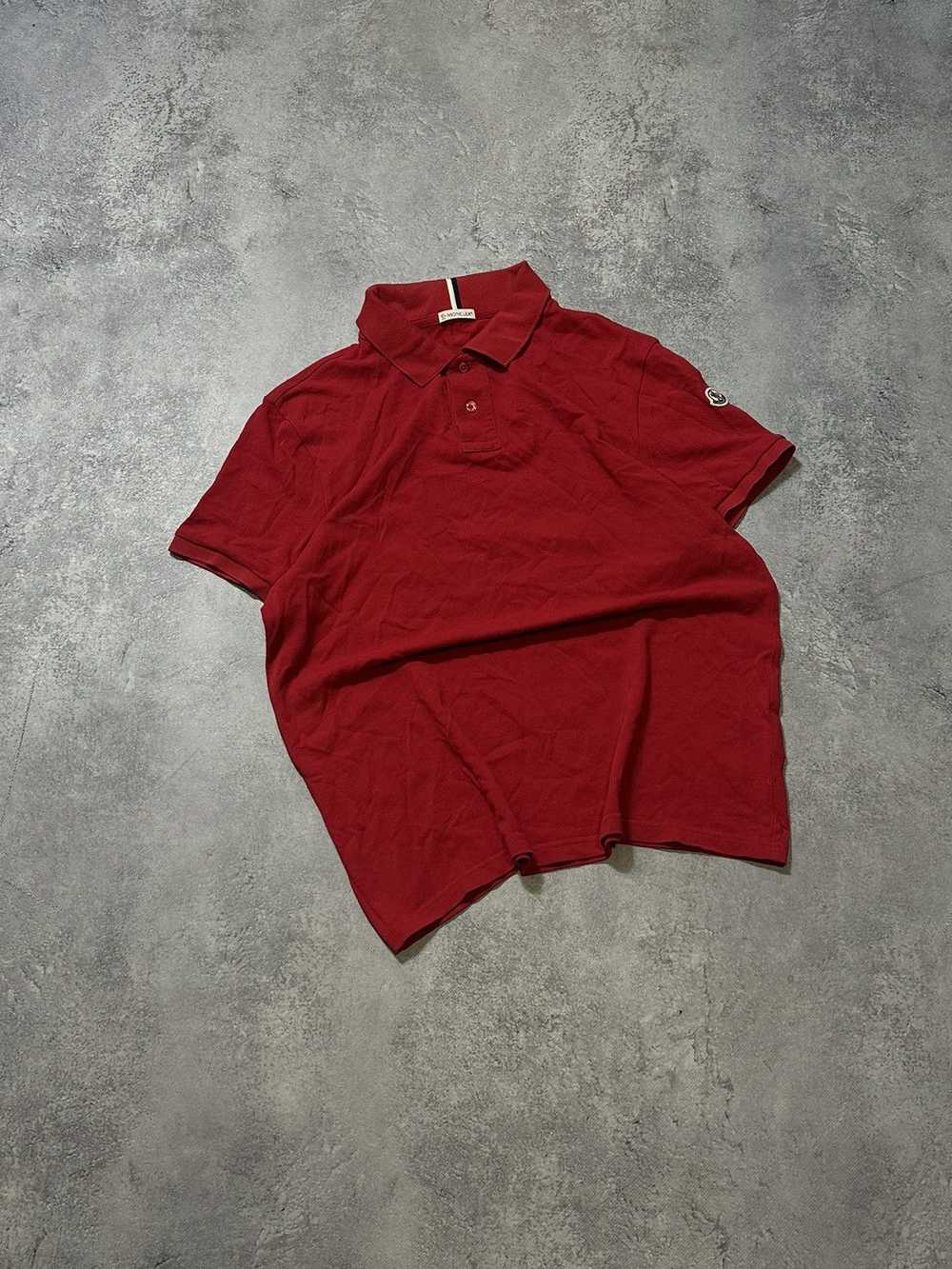 Luxury × Moncler × Vintage Moncler maglia red pol… - image 1