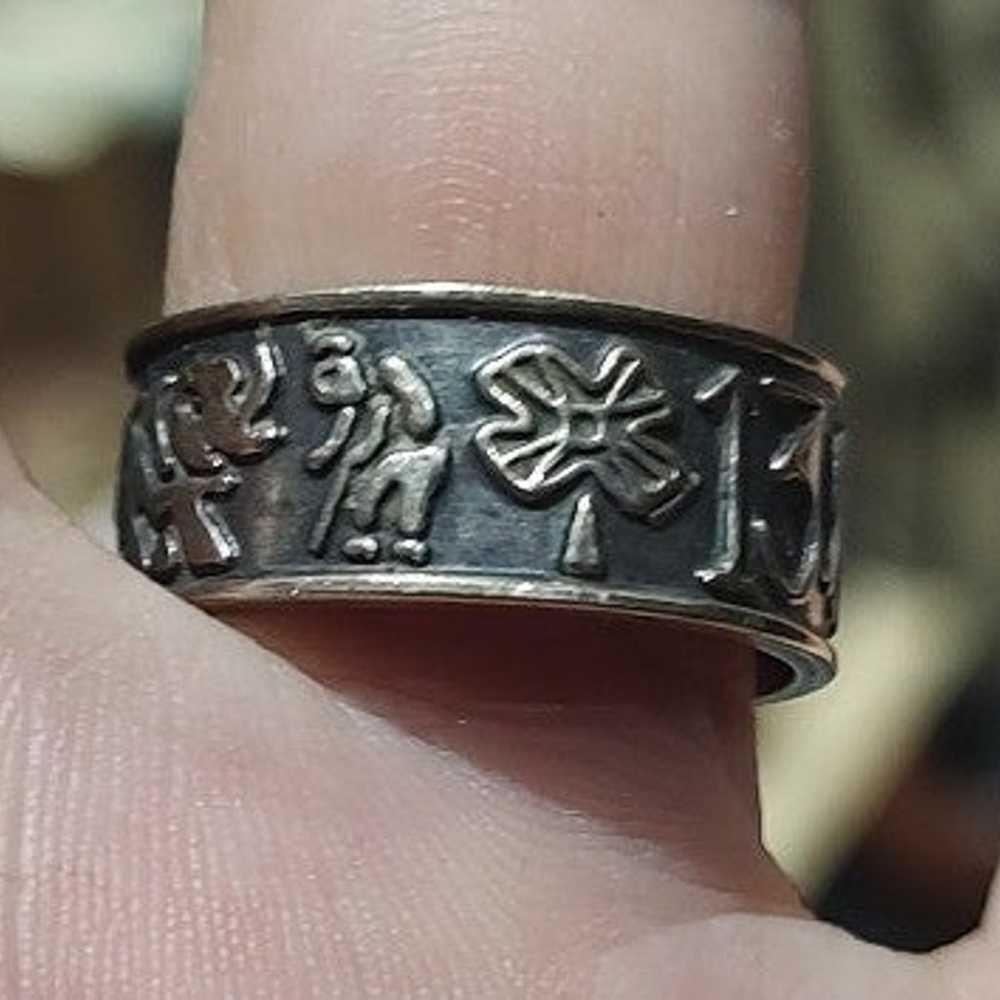 Vintage Sterling Silver Mexico Storytelling Luck … - image 4