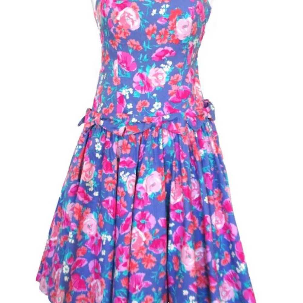 Laura Ashley 80’s Tea Bow dress Flawless - image 1