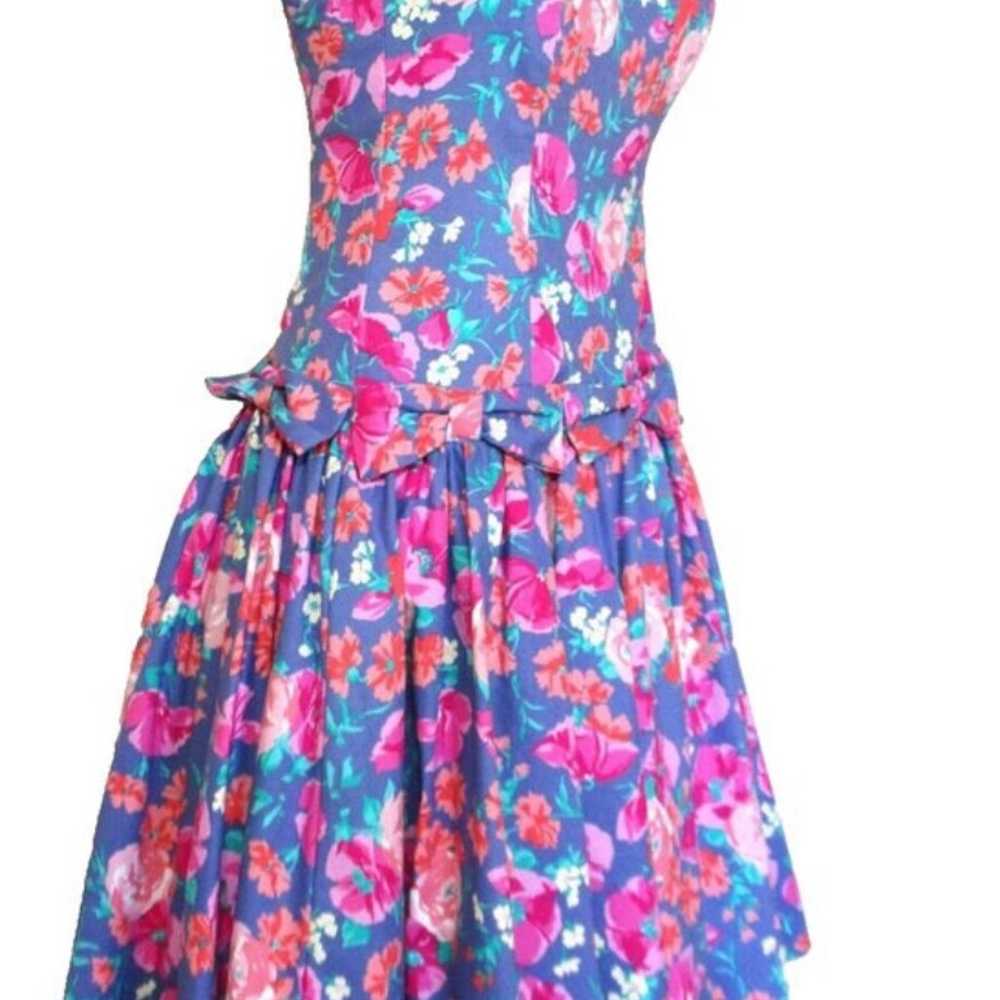 Laura Ashley 80’s Tea Bow dress Flawless - image 2