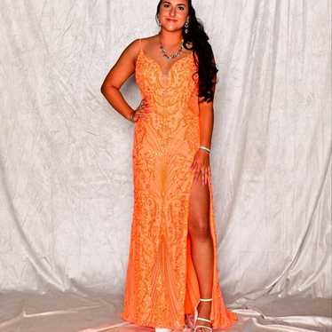 Neon Orange Prom Dress