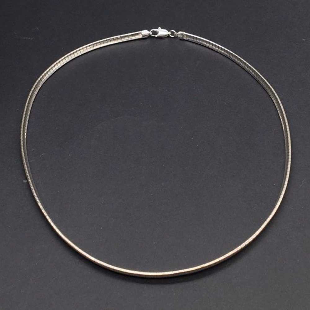 Vintage Sterling Italian Omega Necklace - image 3