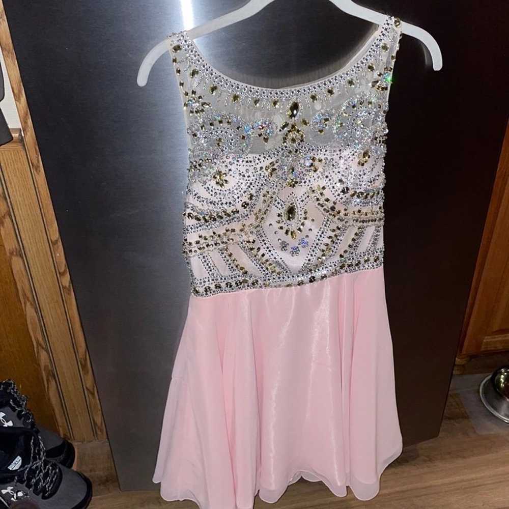 Pink Rhinestone Dress - image 3