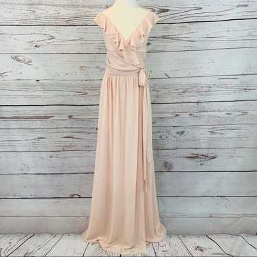 Ceremony by Joanna August Blush Pink Maxi Wrap Dress Sz popular S