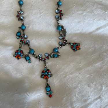 Vintage Turquoise and coral Necklace