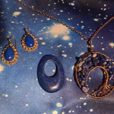 Lot of  6 pieces of stone blue themed jewelry