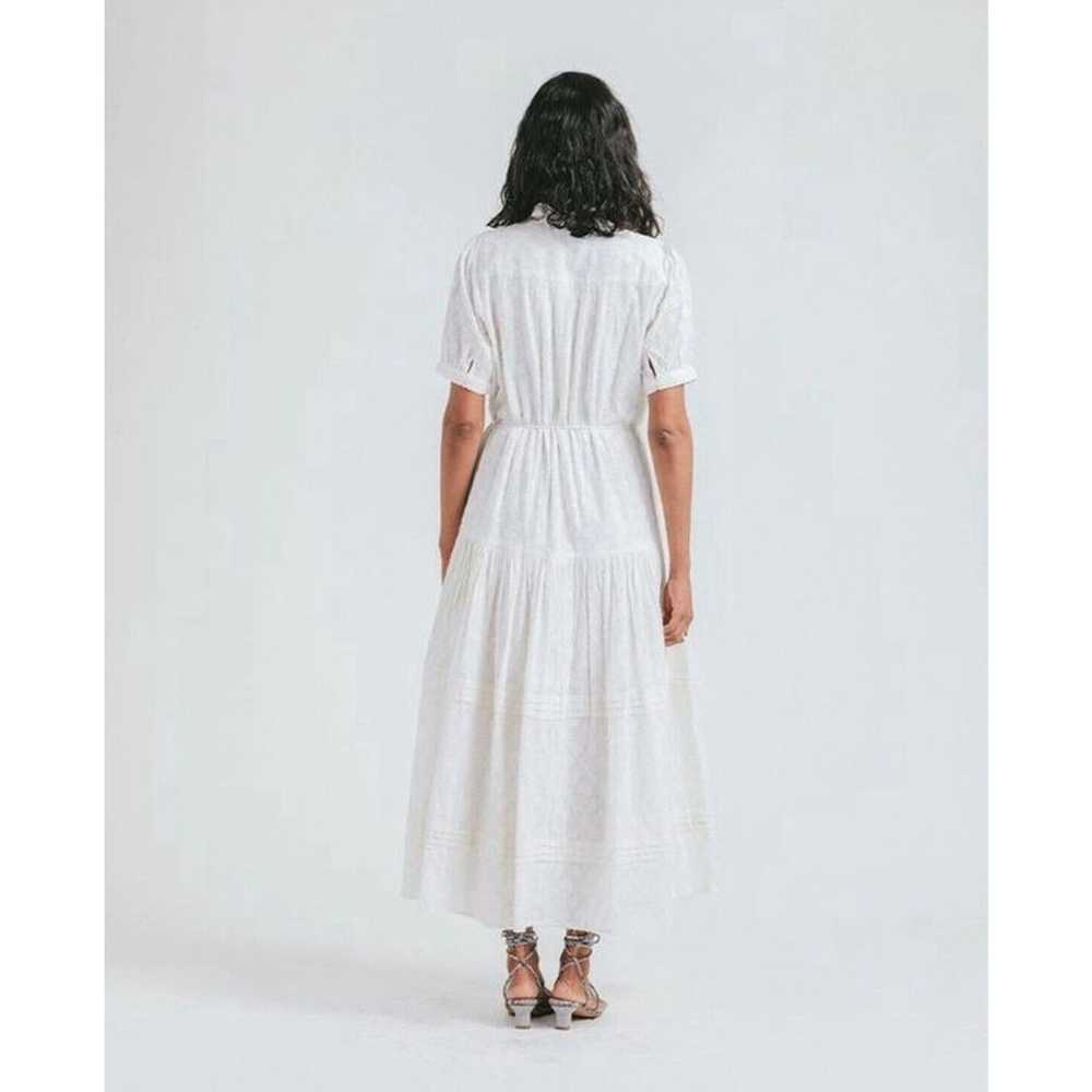 Cleobella Peyton White Organic Cotton Tiered Midi… - image 5