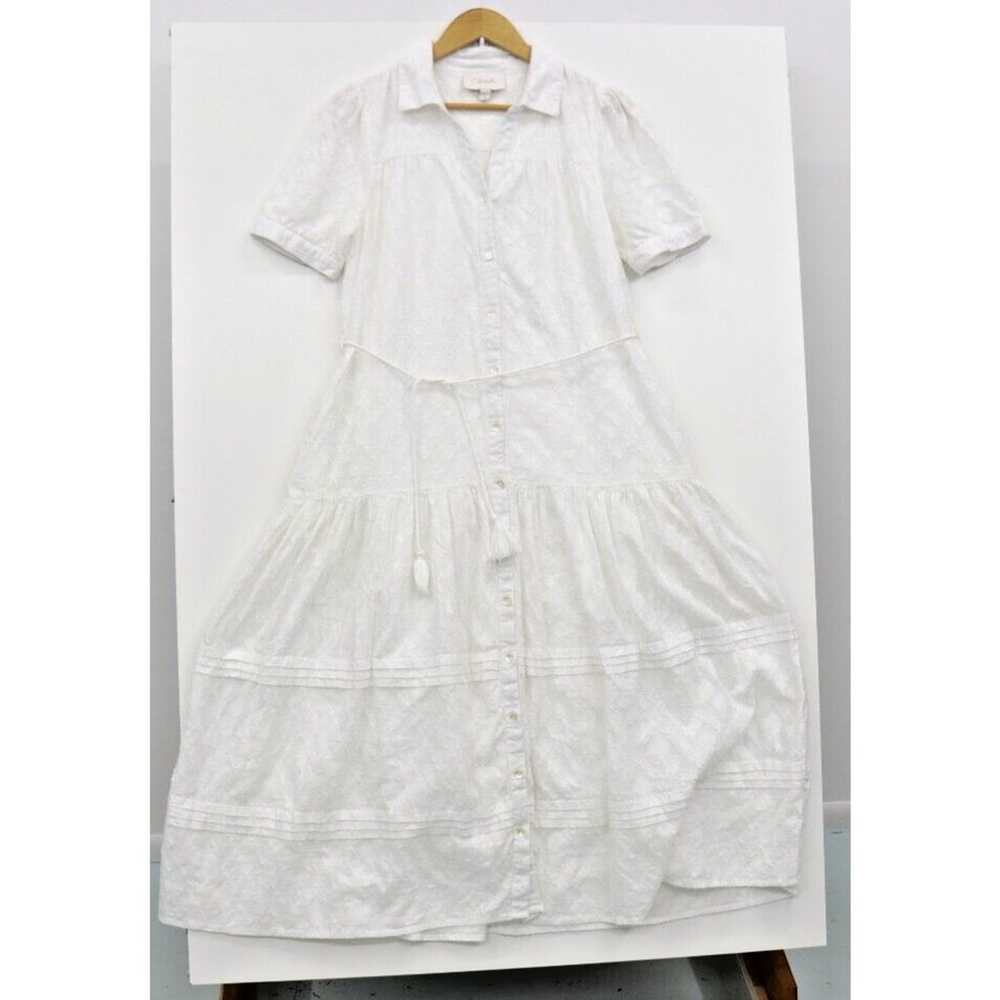 Cleobella Peyton White Organic Cotton Tiered Midi… - image 7