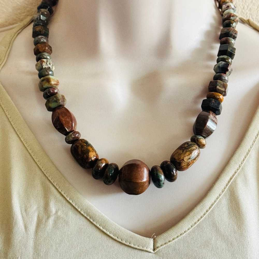 Jay King DTR Necklace Jasper Gemstone Strand Mine… - image 2