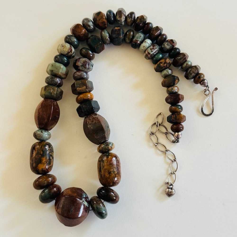 Jay King DTR Necklace Jasper Gemstone Strand Mine… - image 3