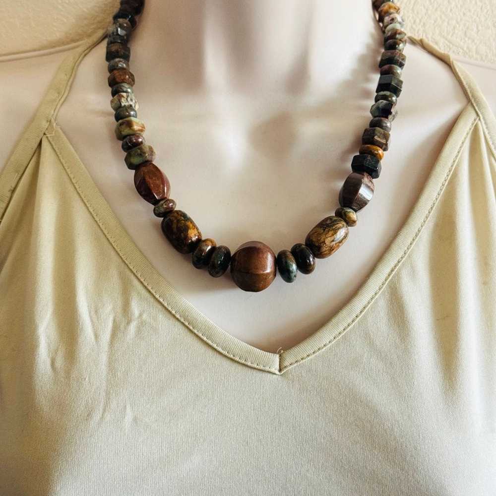 Jay King DTR Necklace Jasper Gemstone Strand Mine… - image 8