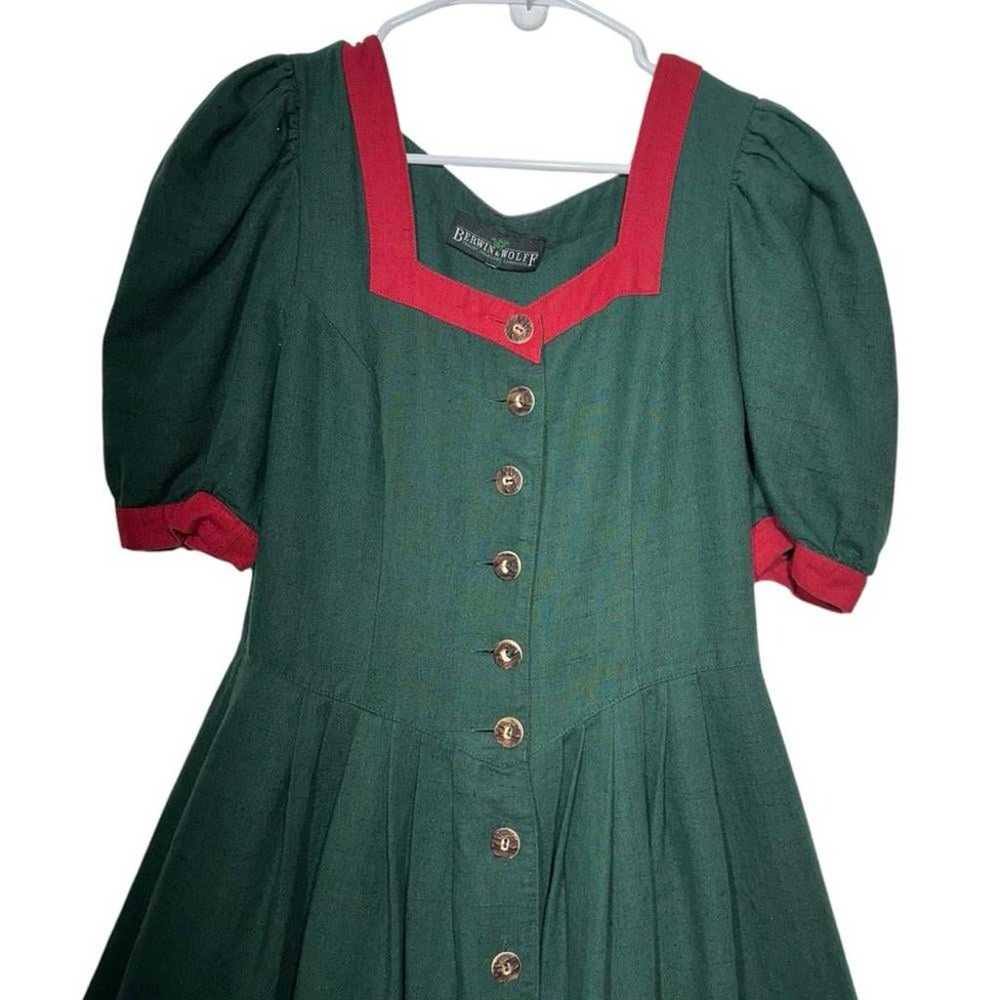 Vintage Berwin & Wolff Tracht Folklore Dirndl Red… - image 4